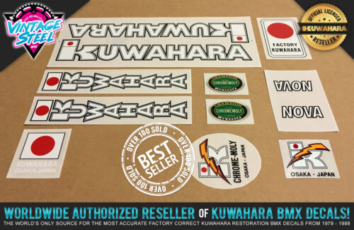 Factory Correct 1983-Late 1983 Kuwahara Nova BMX Decal Stickers