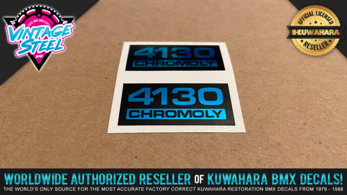 Factory Correct 4130 Chromoly BMX Decal Stickers