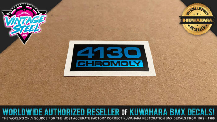 Factory Correct 4130 Chromoly BMX Decal Stickers