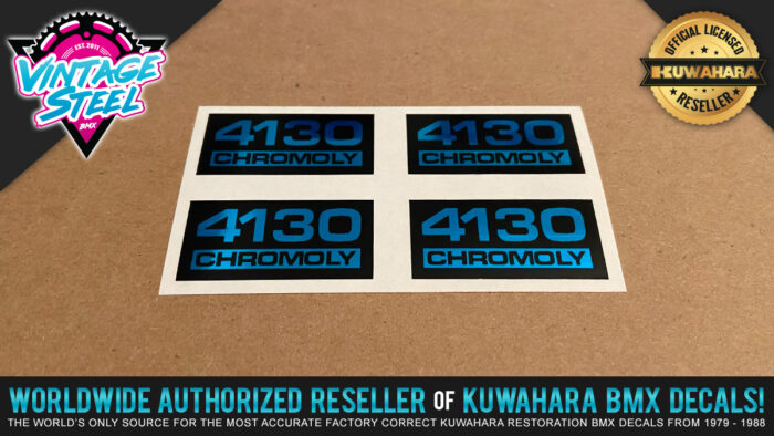 Factory Correct 4130 Chromoly BMX Decal Stickers