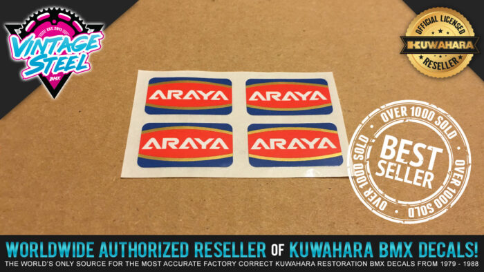 Factory Correct Araya Rim & Wheel BMX Decal Stickers