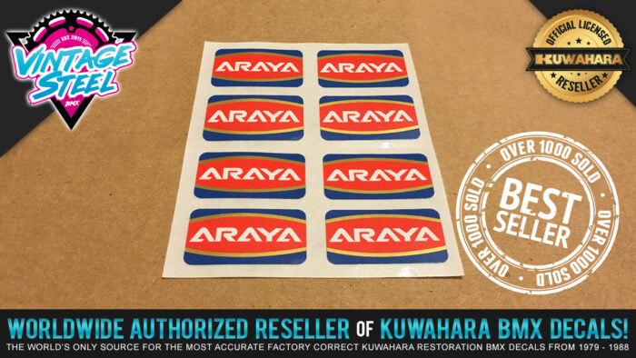 Factory Correct Araya Rim & Wheel BMX Decal Stickers