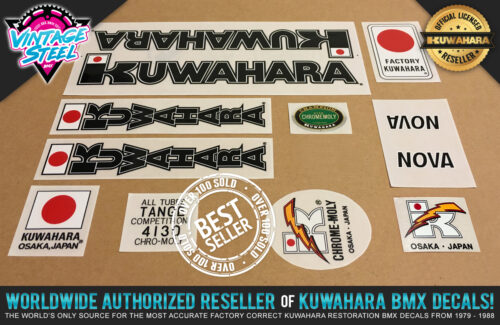 Factory Correct 1983-1984 Kuwahara Nova BMX Decal Stickers