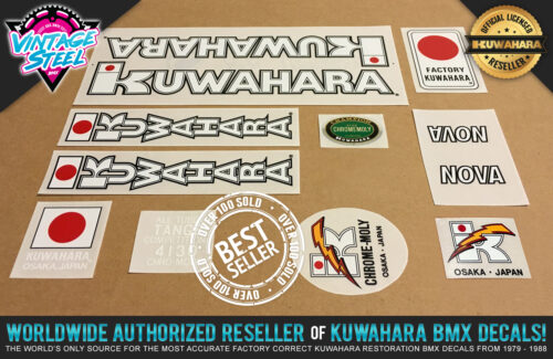 Factory Correct 1983-1984 Kuwahara Nova BMX Decal Stickers