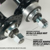 Suntour Sealed Bearing Hub Axle Nuts Vintage BMX